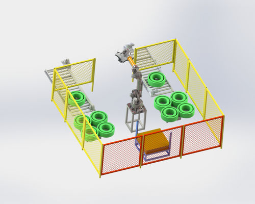 Otomatik Palletizing Sistemi ile otomatik PET polyester kemer sargı sargı makinesi