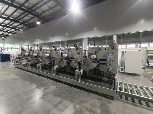 6 Bağımsız Dolaşım Birimleri, Düşük, Servo Geçiş 300m/min    PP Ekstrüzyon Hattı