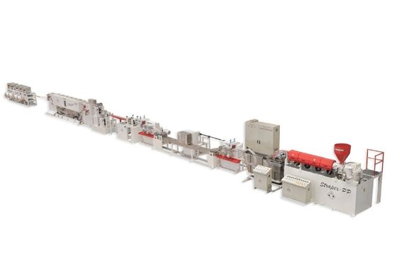 Tek vidalı PET ambalaj kemeri ekstrüzyon makinesi PLC kontrolü 800kg/H