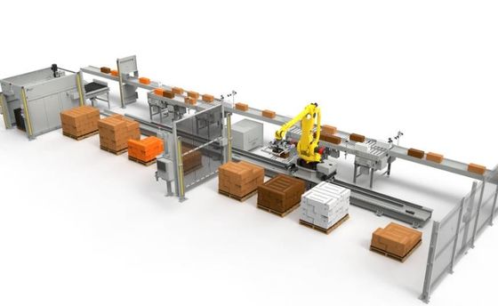 Karton çantalar için otomatik robotik paletleştirme ve depaletleştirme