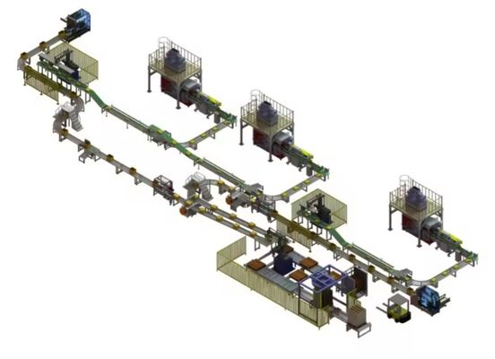 Acil Durdurma Düğmesi Dokunmatik Ekranlı Otomatik Paketleme ve Pelletizing Sistemleri