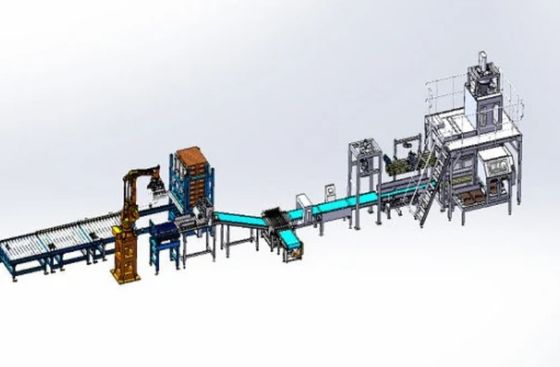Otomatik Robotik Paketleme Pelletizing Sistemleri Dokunmatik Ekran Çalışma Modu