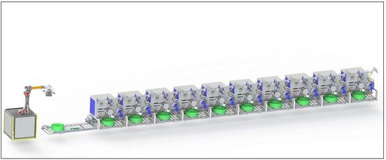Robot kolu ile çalışan PET polyester kayış sargıcısı